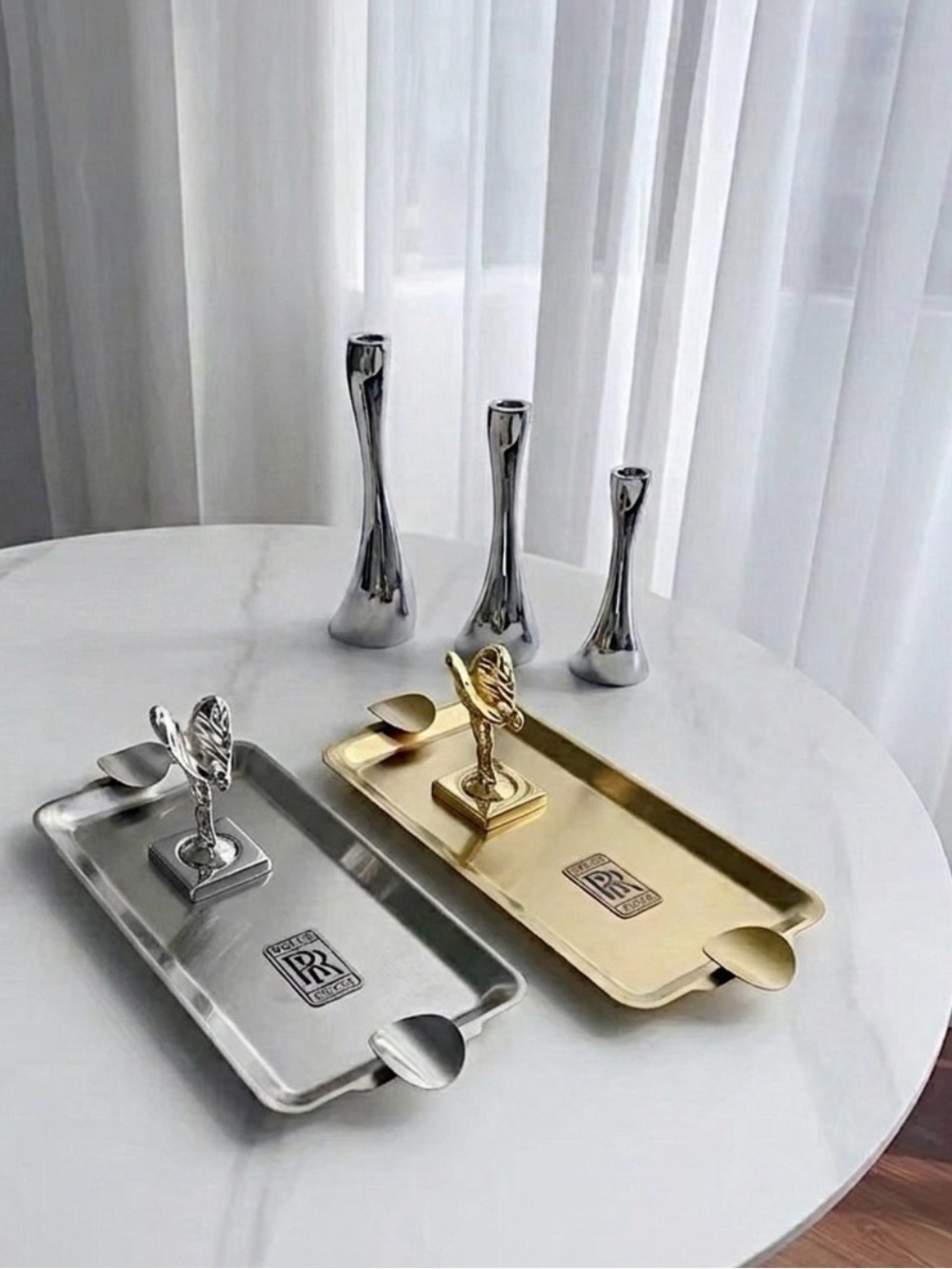 Rolls Royce Silver Ashtray with Spirit of Ecstasy